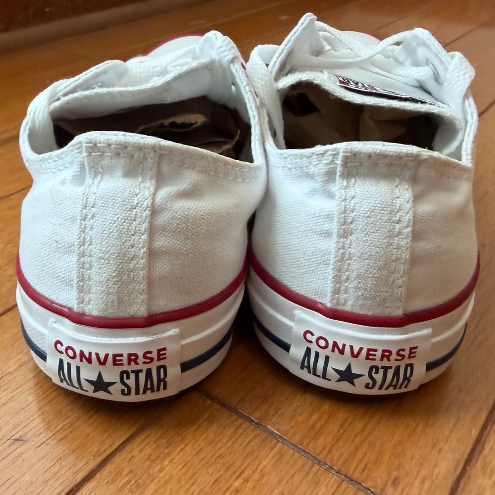Convers All Star Low Top White Canvas Sneakers Women’s Size 8 Men’s Size 6 Shoes - Picture 7 of 12